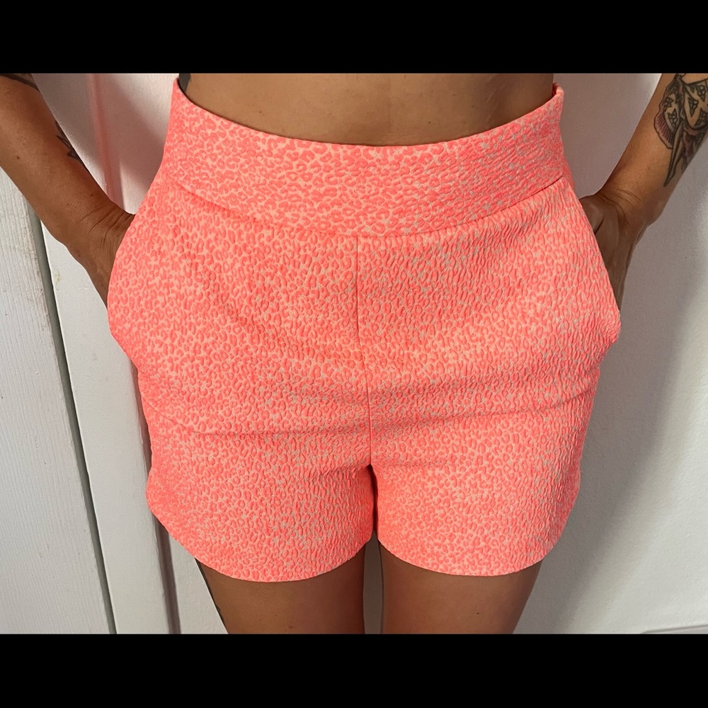 Express Neon leopard print shorts , Never been worn, pockets !